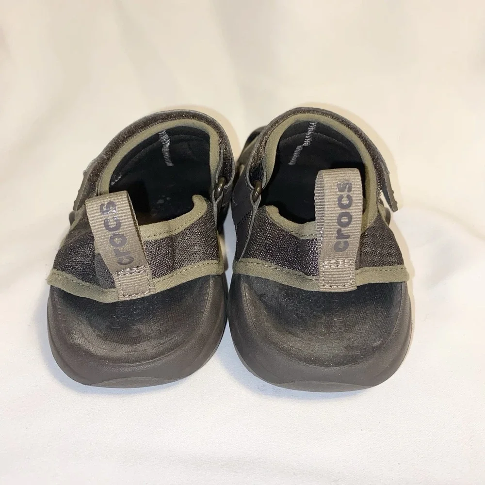 Crocs Swiftwater Brown (Sz 8) Fit Mesh Deck Water Fishing Sandals Mens